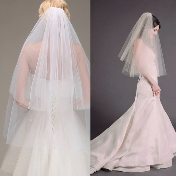 New beautiful 2T fingertip veil fingertip length - Picture 5 of 8